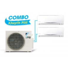 (Combo khuyến mãi) Hệ thống máy lạnh Daikin multi s inverter 2.0HP - 1 dàn nóng 2 dàn lạnh (1.0 + 1.5Hp) MKC50RVMV-CTKC25RVMV+CTKC35RVMV